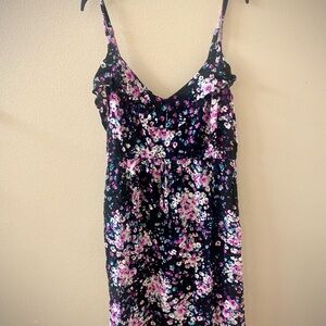 Torrid Black and Purple Floral Dress